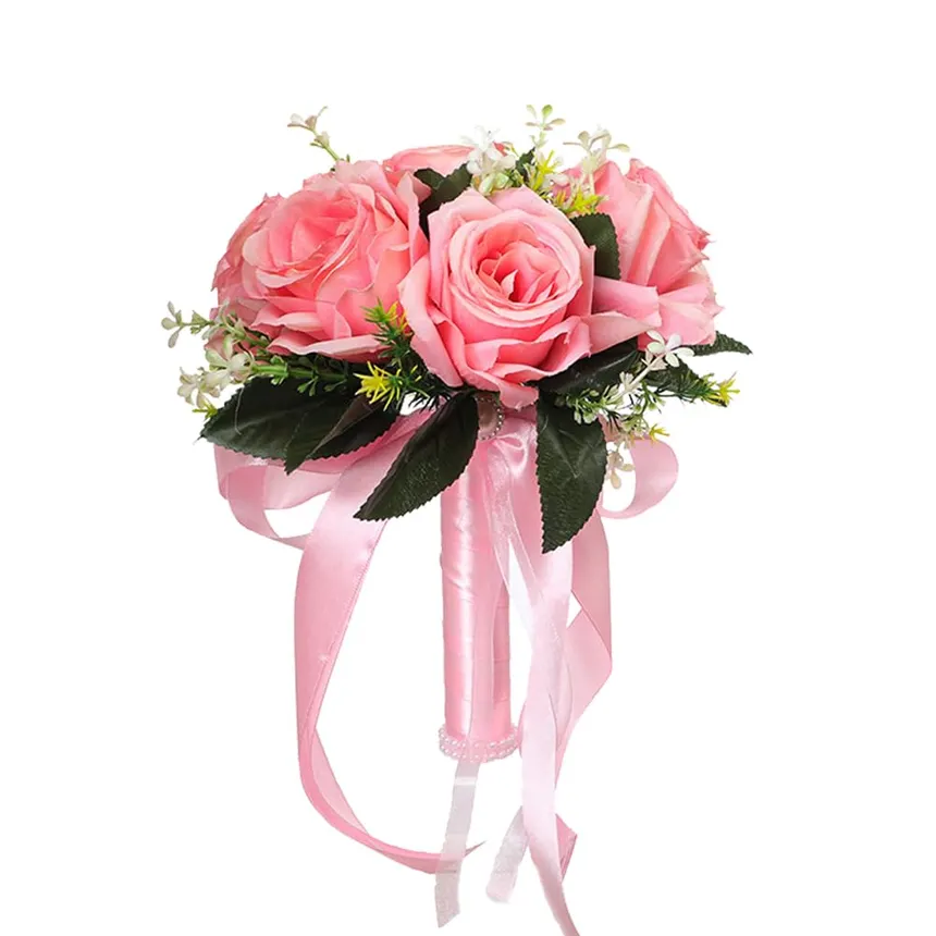 Premium Home Décor Artificial Flower Arrangements with Ribbon Accents